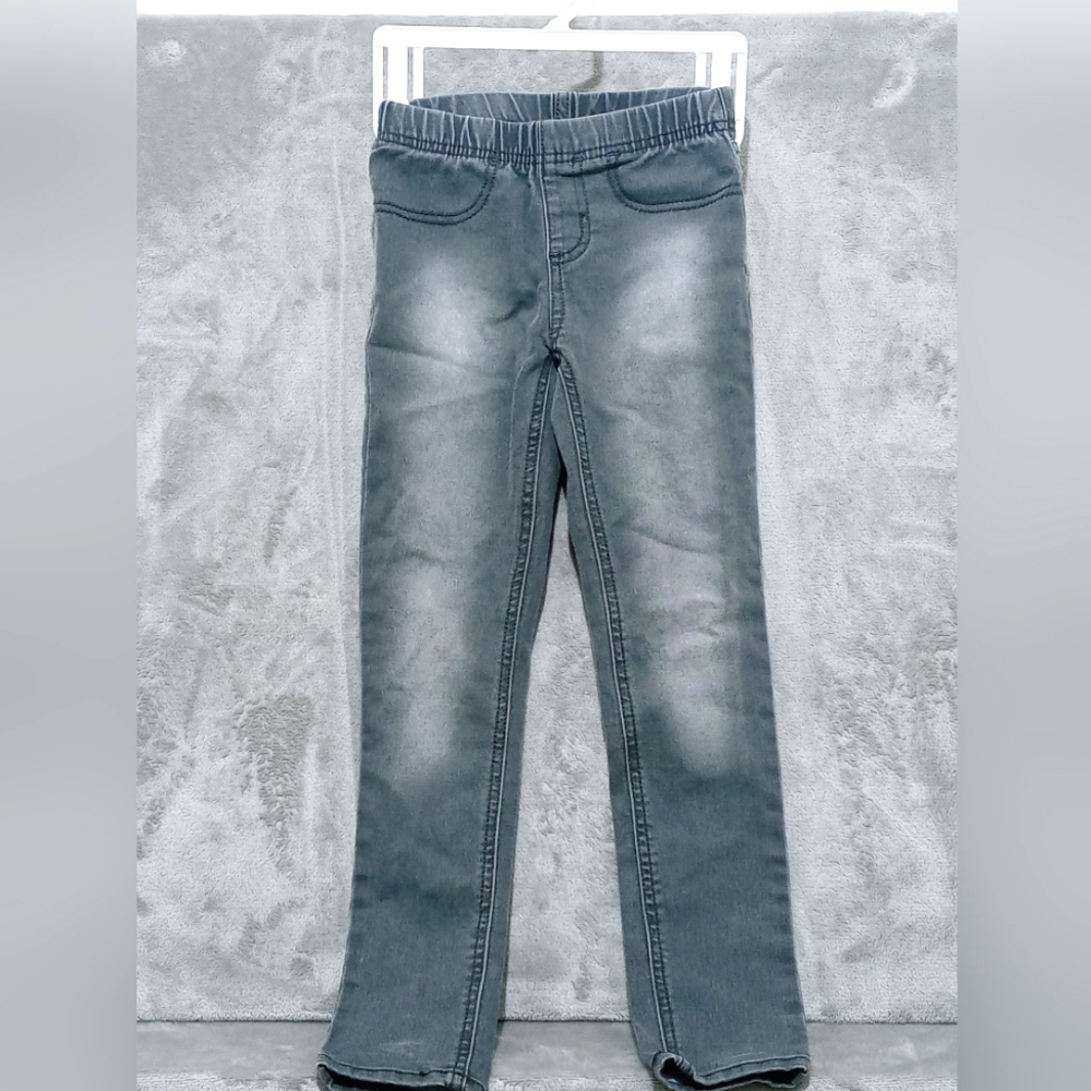 KIDS GRAY WITH LIGHT WHITE WASH JEANS (SIZE 7)